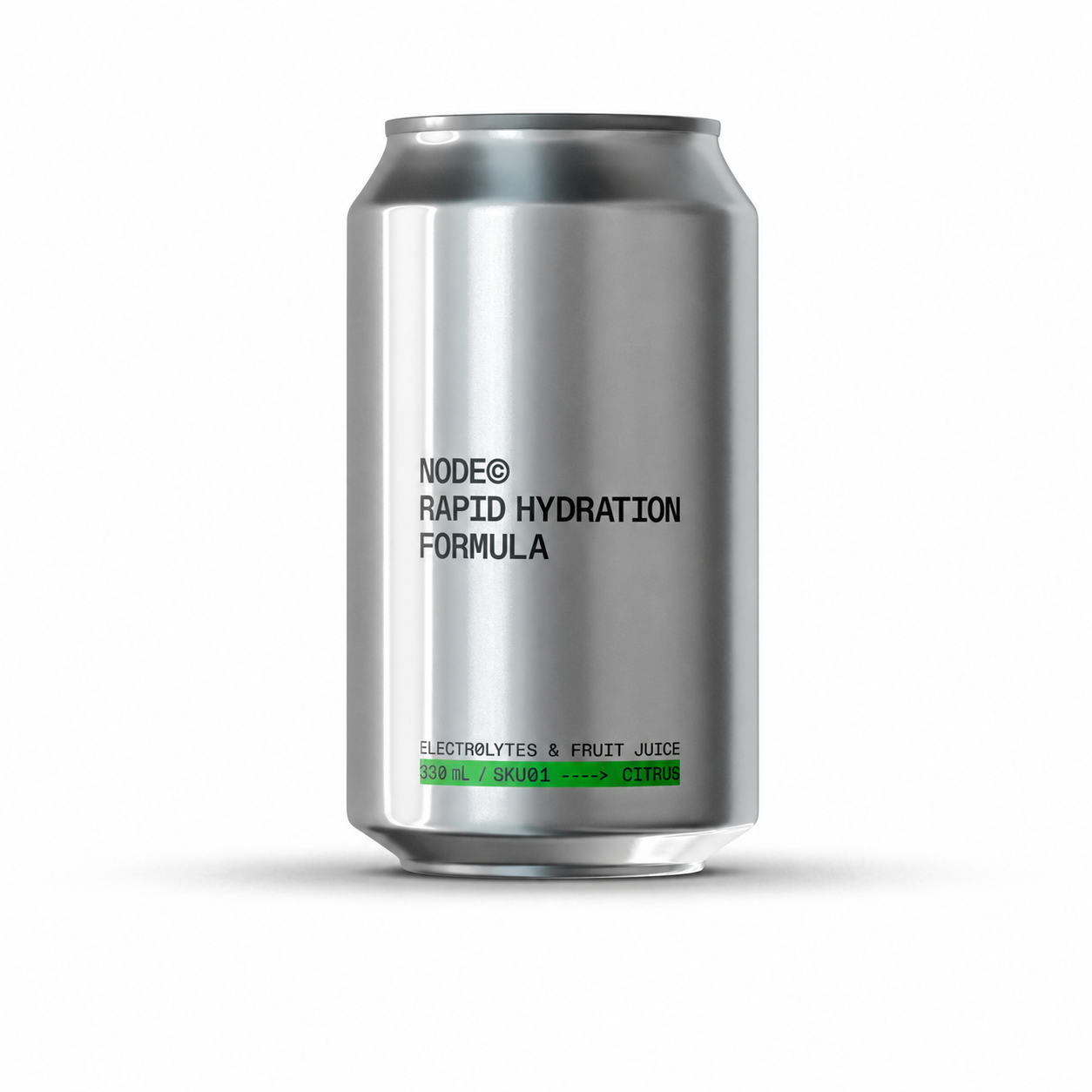 NODE Citrus electrolyte drink 330ml can — real lemon juice, no added sugar, NZ