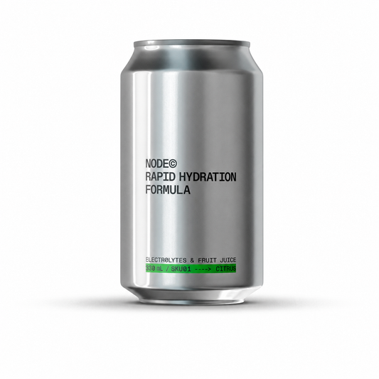 NODE Citrus electrolyte drink 330ml can — real lemon juice, no added sugar, NZ